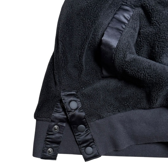 Athleta Recover Cozy Snap Fleece Pullover Black XXS - Picture 4 of 6